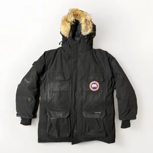 Canada Goose Expedition Parka Men’s Large Fur Hood Black Down Jacket Coat - Foto 1 di 24
