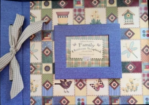 Family Heirloom Scrapbook Collection 10 1/2" H Hard Book Blue Red Green ! - Picture 1 of 9