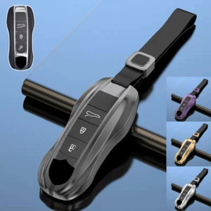 Aluminum Alloy Silicone Key Case Cover For Porsche Cayenne 911 Panamera Taycan - Picture 1 of 15