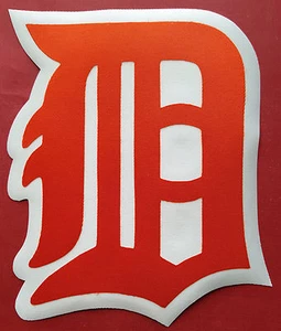 HUGE DETROIT TIGERS IRON-ON PATCH - 6.5" x 7.5" - Picture 1 of 1