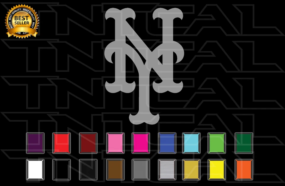 Calcomanía pegatina de los Mets de Nueva York equipo de béisbol logotipo de Nueva York MLB coche camión ventana pared Foto 1 de 2
