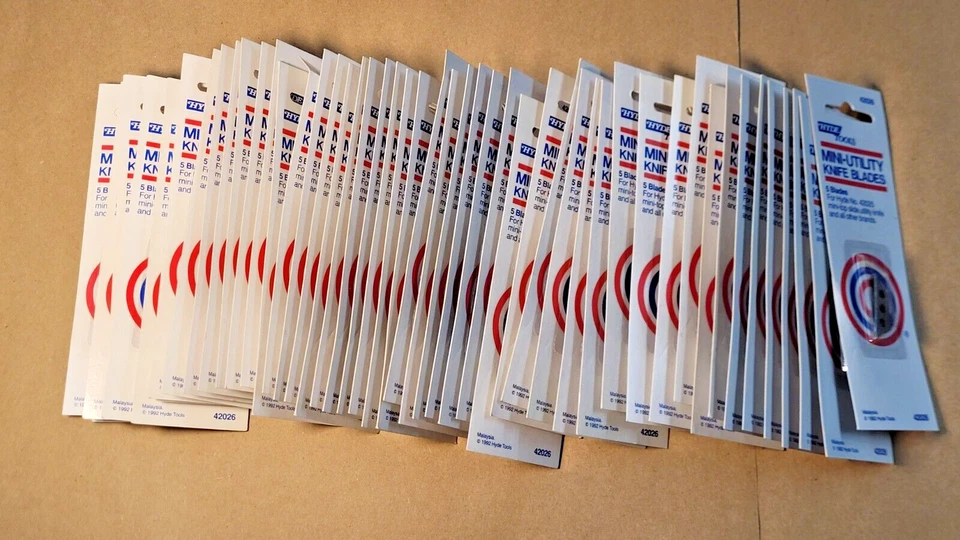 Hyde Tools 42026 Mini Top Slide Utility Knife Replacement Blade 5-pack