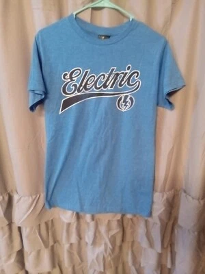 Electric California Royal Blue Scripto T-Shirt Typographic Logo Size Small - Image 1 of 4