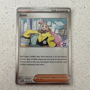 Iono 185/193 Cosmo Holo Promo Premium Tournament Collection Pokemon Stamped