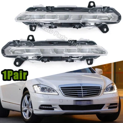 Pair Daytime Running Light LED DRL For Mercedes Benz S-Class W221 2009-2013 - Image 1 of 4