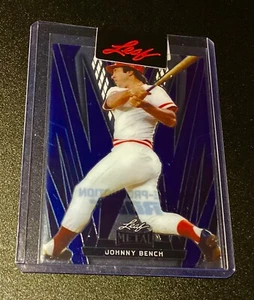 Johnny Bench 1/1 Rare 2024 Leaf Metal Blue 1 of 1 Cincinnati Reds Rare SP #1 MVP - Picture 1 of 4