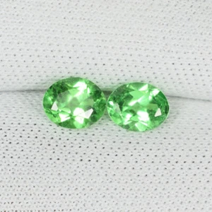 0.83 cts Beautiful Luster "Mint Green" Natural Tsavorite Garnet - Oval Pair..!! - Picture 1 of 2