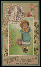 trade card, Lot of 2, NEW PROGESS, Gloss and Corn Starch, Peoria,S6D-4FD-0030