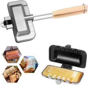Hot Sandwich Maker, Hot Dog Toaster, Double-Sided Sandwich Baking Pan, Double Si - Picture 1 of 6