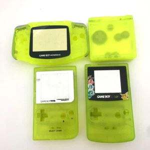 Luminous Clear Yellow Housing Case Cover For Game Boy GBC GBP GBA GBA SP Console - Picture 1 of 23