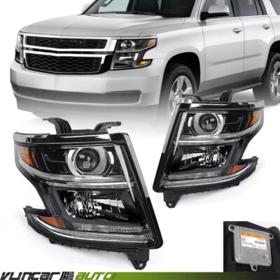 For 2015-2020 Chevy Tahoe Suburban Xenon Headlights Assembly W/ Ballast & Bulb Foto 1 de 4
