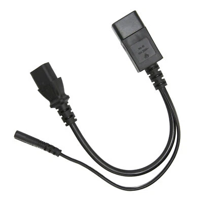 IEC320 C14 auf C13+C7 Splitterkabel Kaltgerätestecker auf Kaltgerätebuchse - Bild 1 von 4