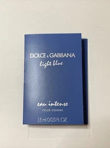 Dolce & Gabbana Light Blue Eau Intense Pour Homme 1.5 ml Official Carded Sample - Picture 1 of 2