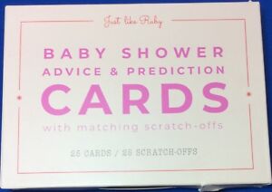 25 Baby Shower Advice Prediction Card With 25 Scratch Off Tickets Gender Neutral