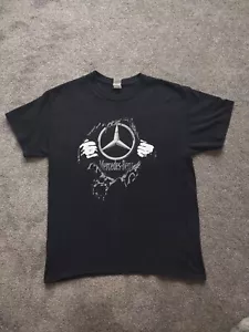 Gildan Mercedes Benz ""Superman"" T-Shirt Gr. L schwarz - Bild 1 von 3