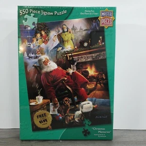 NEW CHRISTMAS MEMORIES Master Pieces 550 Puzzle Santa Art R.J. McDonald SEALED - Picture 1 of 5