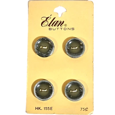 Elan Buttons Vintage Grey Green Size 22 5/8" (815WE) 599 2 Hole Translucent 4 On - Image 1 of 4