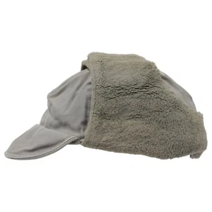 Genuine German Army Cold Weather Fleece Lined Winter Trapper Hat Olive Green - Picture 1 of 7