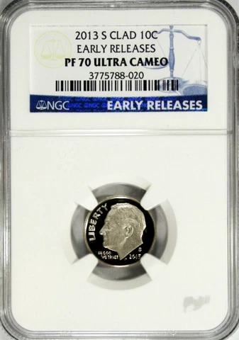 2013-S Clad Roosevelt Dime NGC PF 70 Ultra Cameo "Early Releases" #GA3-20 Cover