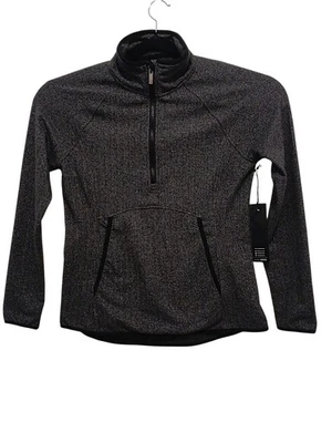 Kyodan Athletic 1/4 Zip Sweater Large Dark Gry Fleece Performance Marled Warm - Image 1 of 4