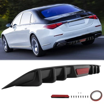 Difusor trasero parachoques alerón LED tira reflectante para Mercedes Benz W222 S63 S65 Foto 1 de 4