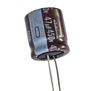 [1 Stück] 47uF 450v Nichicon (Japan) CS, 105C, 10.000hrs NUR 16mm hoch - Ref: Cx476 - Bild 1 von 6