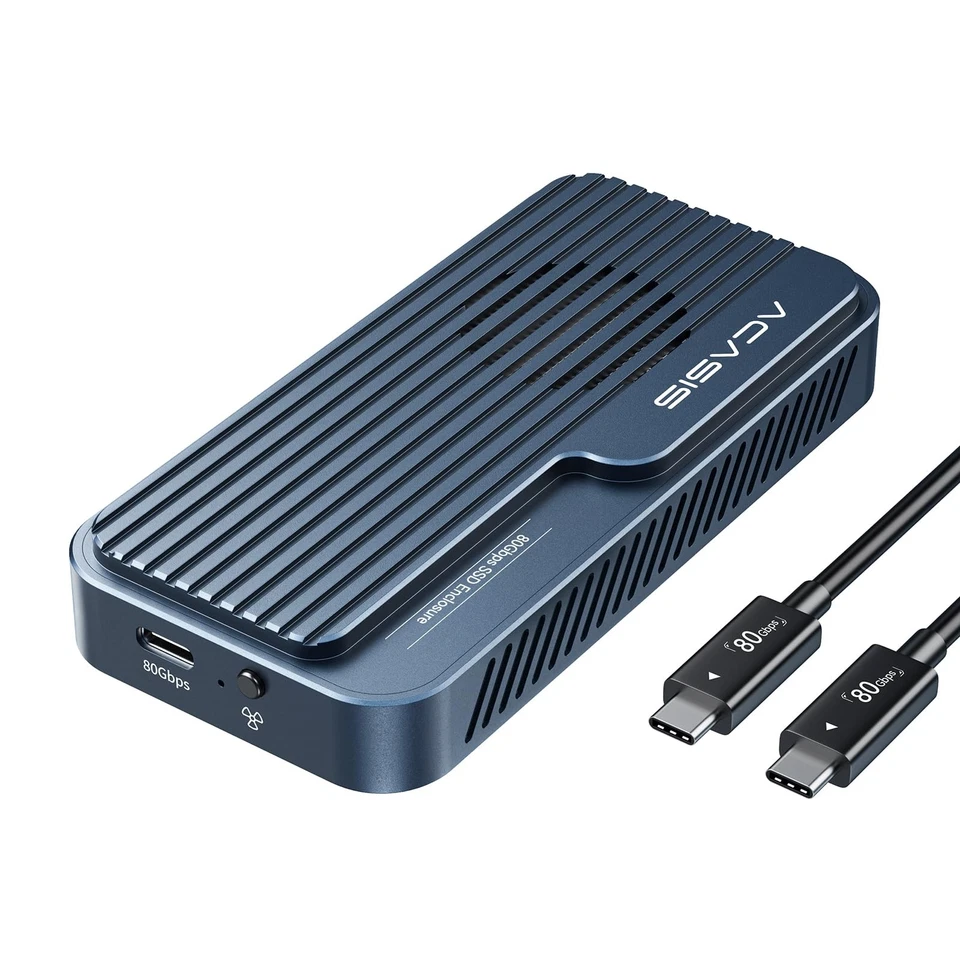 80Gbps M.2 NVMe SSD Enclosure, with Cooling Fan, Compatible with Thunderbolt5... - Image 1 of 4
