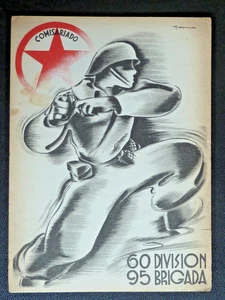 SPANIEN 1937 Spanischer Bürgerkrieg 60 Division 95 Brigade alte Propaganda Postkarte #2 - Bild 1 von 2