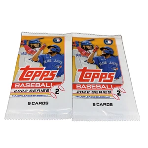 (2) Packungen 2022 Topps MLB Serie 2 Baseball - 5 Karten Packs - versiegelt - kostenloser Versand!! - Bild 1 von 4