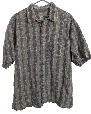 Camisa De Colección Años 90 CITY STREETS Rayas Verdes Manga Corta Abotonada Talla Grande W1 Foto 1 de 4