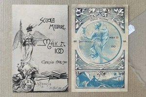 ACCADEMIA SCUOLA MILITARE MODENA MAK P 100-LOTTO 2 CARTOLINE-C95-178 - Picture 1 of 1