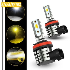 2-10x Two AUXITO H8//H11 LED Bulb Fog Lamp DRL White+Yellow Light Canbus Free AU - Picture 1 of 15