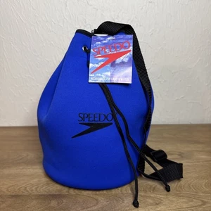 Speedo Neoprene Nylon Bagnato Nuoto Secchiello Borsa Tracolla Coulisse Piscina NUOVO - Foto 1 di 8