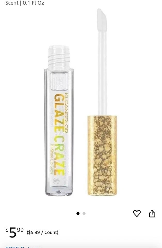 Kleancolor Glaze Craze Lip Gloss Clear Hi Shine - Hydrating & Smooth  box of 36! - Image 1 of 4