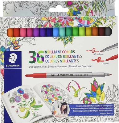 Marcadores Staedtler 3200TB36 36-Doble Extremo Brillantes Colores Surtidos Nueva Italia Foto 1 de 4
