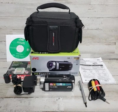 JVC GZ-EX210BU Everio Digital Camcorder Black Metallic Silver Sparkle W Extra - Image 1 of 4