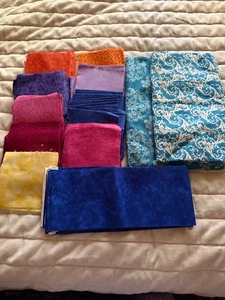 Quilt Sets vorgeschnitten Baumwolle blau/rot/grün - Bild 1 von 9