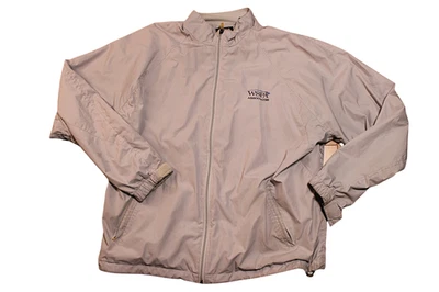 Chaqueta cortavientos con cremallera completa logotipo de la empresa WSPA Associates talla L antigua para hombre Gol Foto 1 de 4