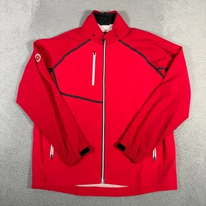 Footjoy Jacke Herren XL Rot HydroTour Full Zip Golf Performance Wasserdicht Logo - Bild 1 von 14