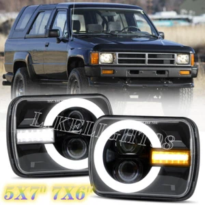 5x7" 7x6" For Toyota Pickup 1982-1995 Truck 4Runner LED Headlight Hi-Lo Beam DRL - Foto 1 di 13