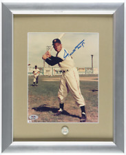 Willie Mays Signed Giants Custom Framed Photo Display with Vintage 1955 Giants P