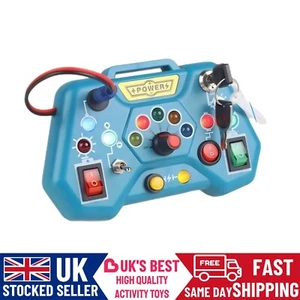 Montessori Busy Board LED Light Switch Joystick Sensory Travel Toys Activity UK - Picture 1 of 8