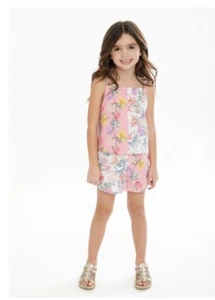 Wonder Nation Girls Floral Tank Top and Shorts Set, 2-Piece, Size XXL (18) - Picture 1 of 17