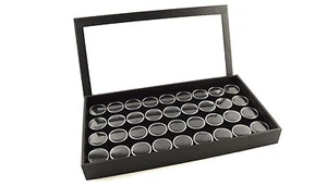 Large Black Display Case with Detachable Lid & Choice of Gem Jar Insert 83-2F - Picture 1 of 10