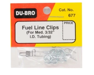 DuBro 677 Medium 3/32 ID Nitro / Gas Silicon / Tygon Fuel Line Clips (4) DUB677 - Picture 1 of 3