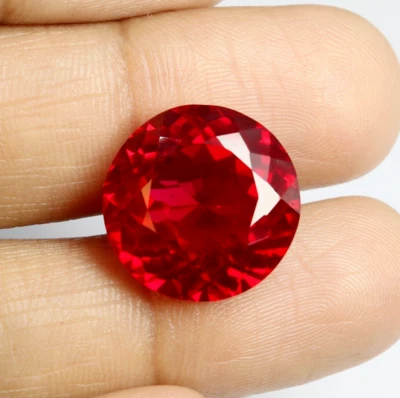 Natural Ruby Round Cut Red 6.75 Ct CERTIFIED Rare Loose Gemstone With Free Gift - Image 1 of 4
