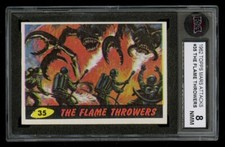 1962 MARS ATTACKS 35 THE FLAME THROWERS KSA 8 WHITE SHARP PACK NICE QUALITY CARD