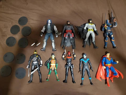 DC Multiverse Mcfarlane RedHood, Death Stroke, Lobo, Robin, Superman Cover