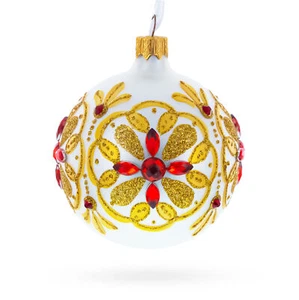 Bejeweled Star Handcrafted Glass Ball Christmas Ornament 3.25 Inches - Picture 1 of 5