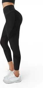 Fanka 7/8 women High Waisted Leggings, Tummy Control Reversible Wear - Black S - Picture 1 of 8
